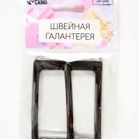 Пряжка для ремня, 6&times;5 см, 40 мм, цвет чёрный никель