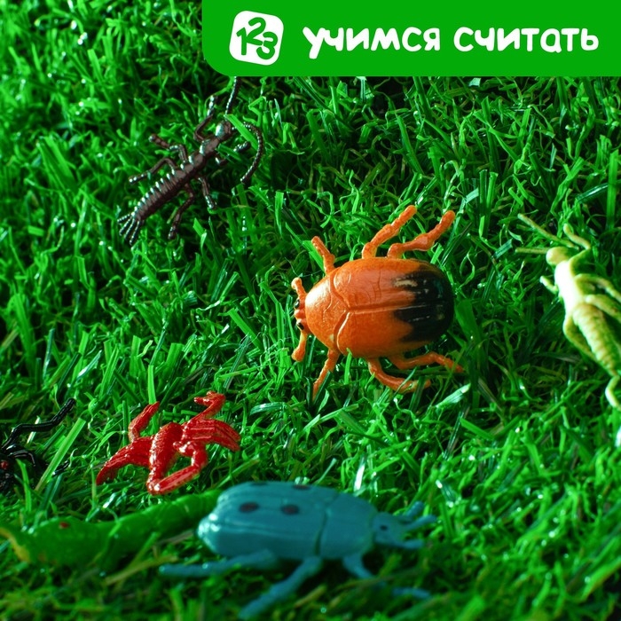 Развивающий набор «Умные букашки»: резиновые фигурки, полянка, по методике Монтессори Развивающий набор «Умные букашки»: резиновые фигурки, полянка, по методике Монтессори