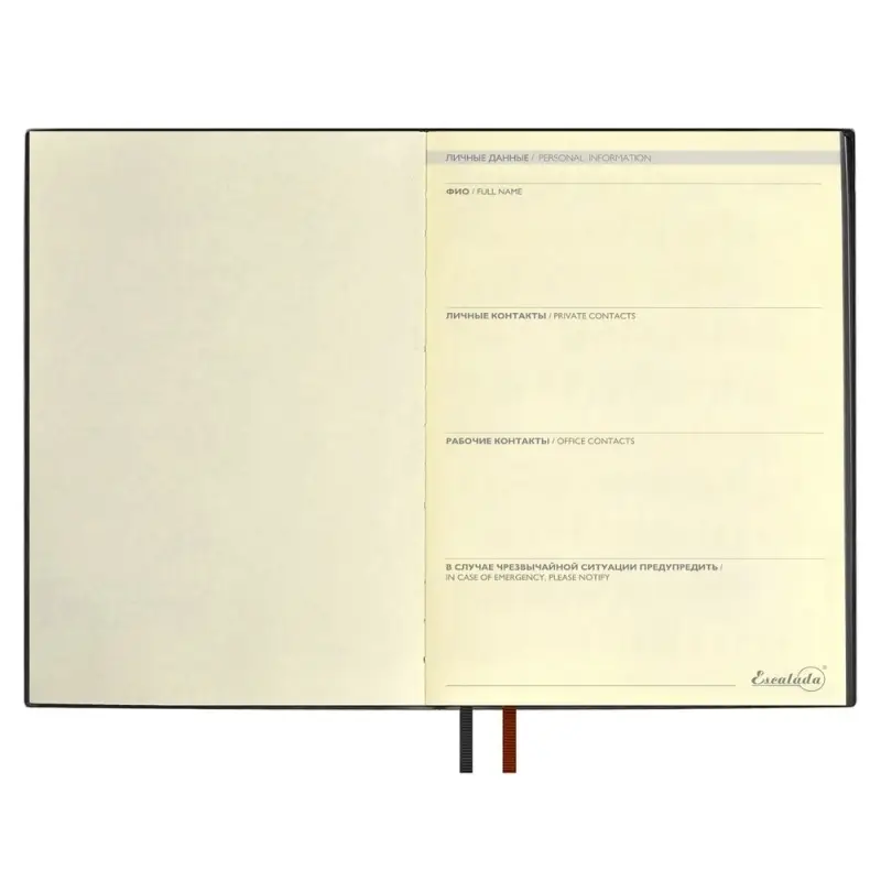 Ежедневник Avila, недатированный, черный Ежедневник Avila, недатированный, черный