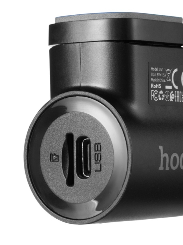 Автомобильный видеорегистратор Hoco, DV1, 1080p видео, черный Автомобильный видеорегистратор Hoco, DV1, 1080p видео, черный