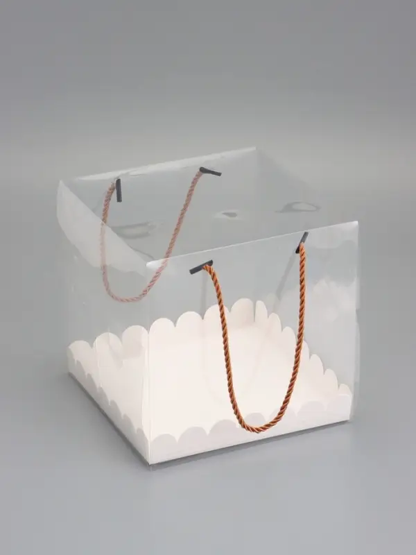 Кондитерская упаковка под рулет, белая 20 х20 х 20 см