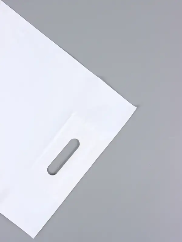 Пакет полиэтиленовый с вырубной ручкой, Белый 30&times;40 См, 70 мкм