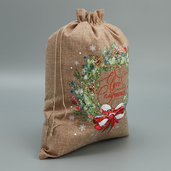 Мешок с термонаклейкой «Чудо», 30 х 40 см +/- 1.5 см, Новый год Мешок с термонаклейкой «Чудо», 30 х 40 см +/- 1.5 см, Новый год