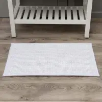 Коврик для ванной и туалета SAVANNA, полиэстер, 80&times;50 см, молочный