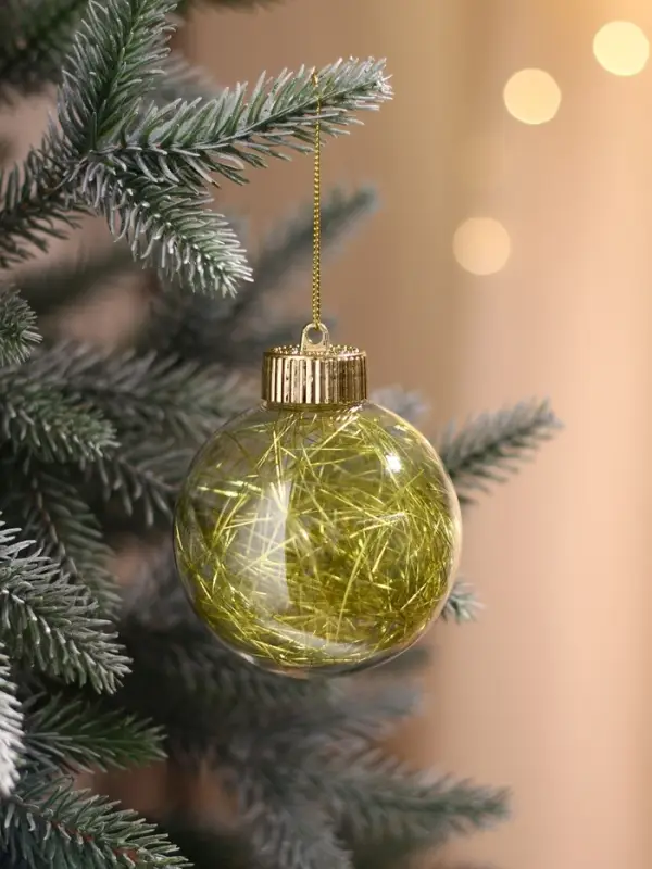 Ёлочные игрушки &laquo;Праздничное настроение&raquo;, шары новогодние, d=8 см, 3 шт., золотистый