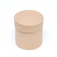 Набор круглых подарочных коробок 5 в 1 &laquo;Крафт однотонный&raquo;, 20&times;20 - 11&times;11 см