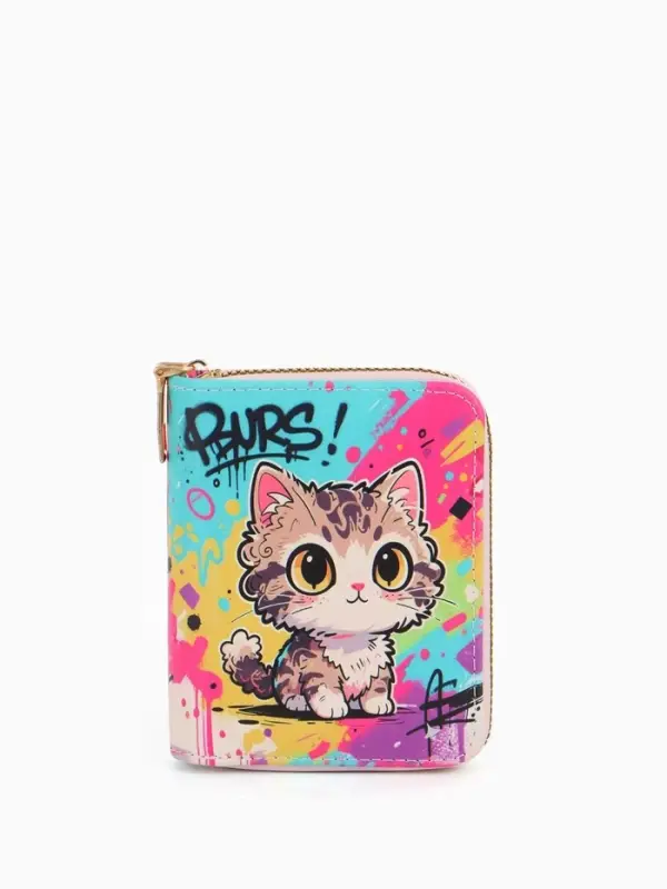 Кошелёк на молнии &laquo;Выбражулька&raquo;, 8.5&times;2.5&times;10.5 см, с принтом, разноцветный
