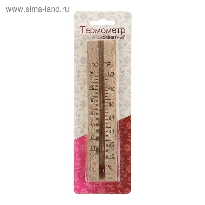 Термометр комнатный ТБ-206 Термометр комнатный ТБ-206 "Деревянный" (t -10 + 50 С) в блистере