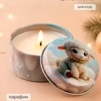 Свеча ароматическая, в железной банке &laquo;Тепла и уюта&raquo;, шоколад, d=4.8 см