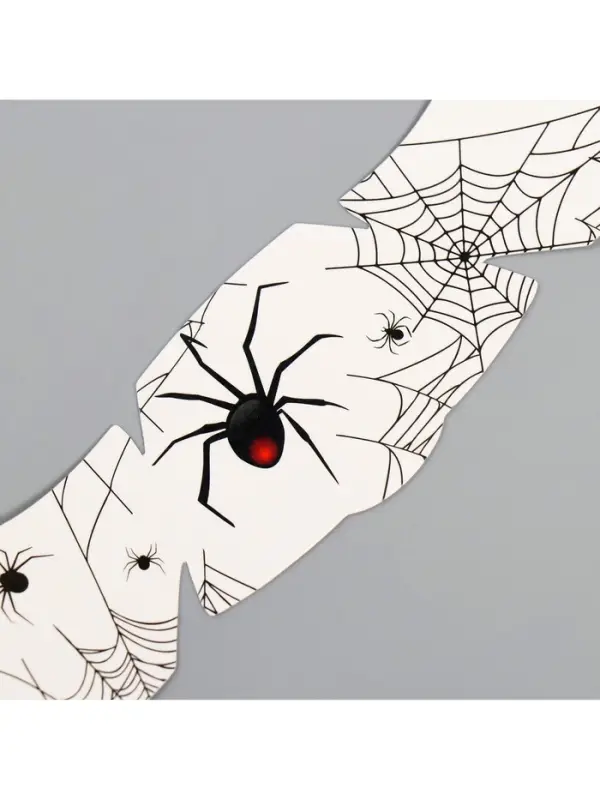 Переводная тату на тело чёрная «Веснушки. Паучки на паутине», 16×5 см