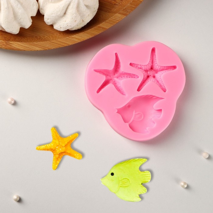 Молд «Лагуна», силикон, 8×7,5×1 см, цвет розовый Молд «Лагуна», силикон, 8×7,5×1 см, цвет розовый