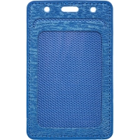 Бейдж Promega office вертик. 54х90, синий металлик, PU, Т-814V