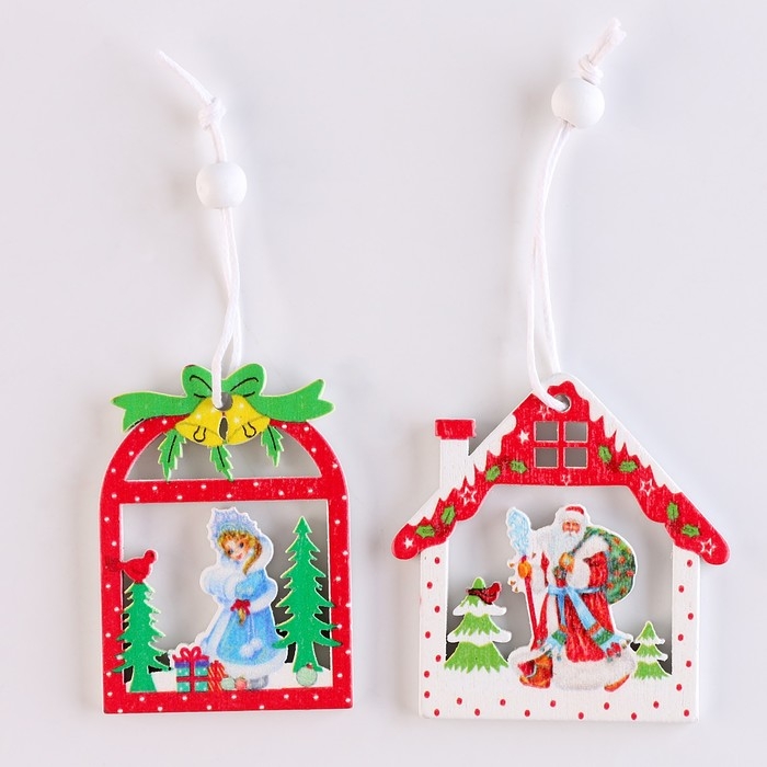 Набор новогодних подвесок, 12 шт., МИКС Набор новогодних подвесок, 12 шт., МИКС