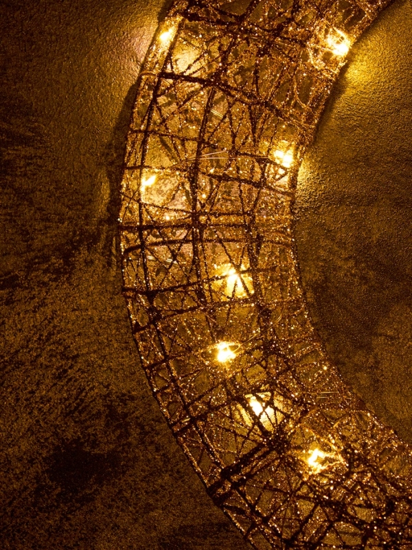 Фигура световая "Венок", 40х40х5 см, 30 LED, батарейки ААх3 (не в компл.), свечение тёплое белое