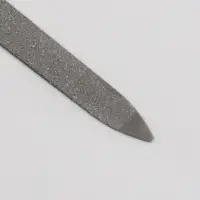 Пилка металлическая для ногтей, 17 см, цвет серебристый, чёрный