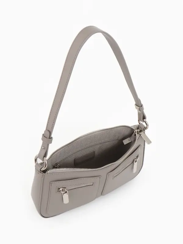 Сумка женская багет TEXTURA на молнии, 21×6×13 см, серая Сумка женская багет TEXTURA на молнии, 21×6×13 см, серая
