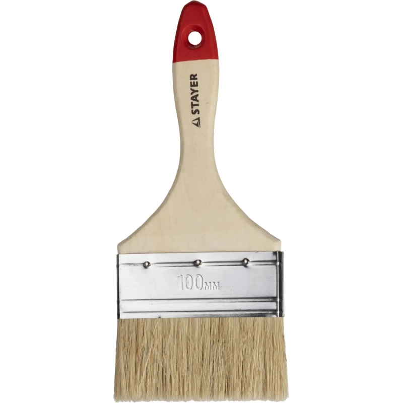 Кисть плоская 4"/100 мм, натур.щетина STAYER 0101-100