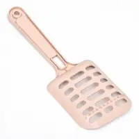 Туалет-домик угловой для кошек, 57&times;46&times;37 см, закрытый, с дверцей, бежевый, серый