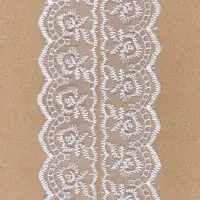 Кружево органза, 40 мм, 9&plusmn;0.5 м, белое