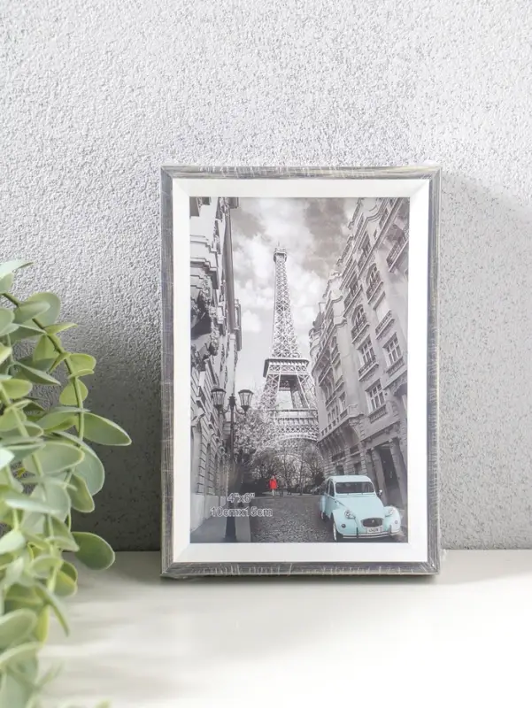 Фоторамка пластик 10х15 см "Данте" чёрный состаренный 16х10,8х2,5 см