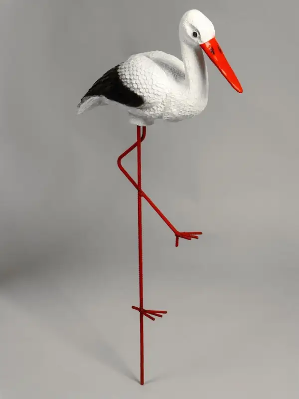 Садовая фигура из полистоуна &laquo;Аист&raquo;, 75&times;51&times;17 см