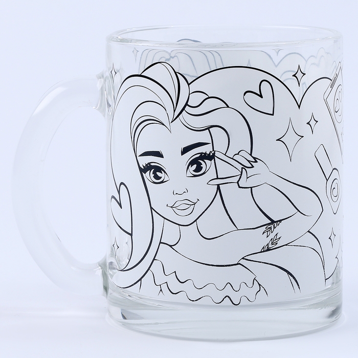 Кружка для росписи «Браслетик модницы», 6 акриловых красок, кисточка, комплект украшений Кружка для росписи «Браслетик модницы», 6 акриловых красок, кисточка, комплект украшений