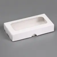 Подарочная коробка под плитку Дубайского шоколада, складная, белая, 16×8×2.7 см
