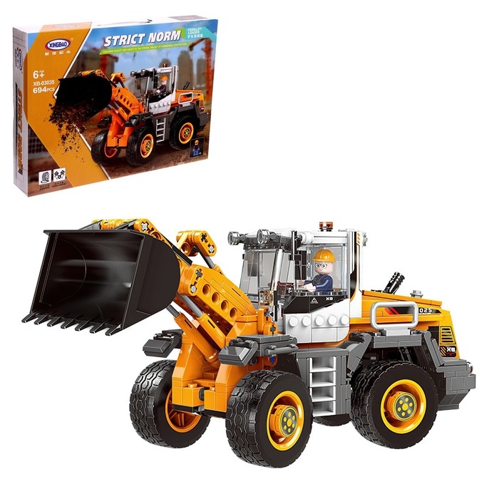 Конструктор Техно «Ковшовый погрузчик», 694 детали Конструктор Техно «Ковшовый погрузчик», 694 детали