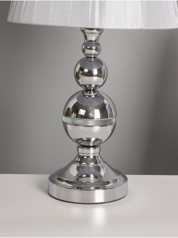 Лампа настольная «Бабл» 1х40Вт Е27 + ночник 3Вт хром 24.5,24,5.44см Лампа настольная «Бабл» 1х40Вт Е27 + ночник 3Вт хром 24.5,24,5.44см