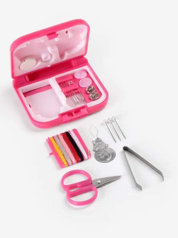 Швейный набор дорожный, 20 предметов, в складной пластиковой коробке, 7&times;6.5&times;2 см, МИКС