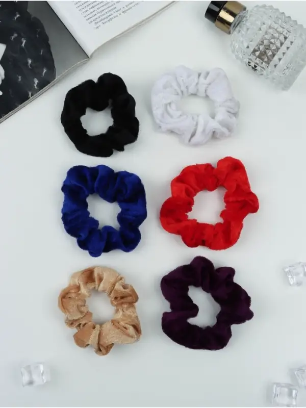 Резинка для волос "Бархат" яркость, микс