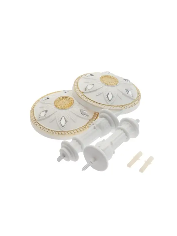 Крючок для штор CAPPIO KS032, d=98 мм, цвет белый с золотом, 2 шт Крючок для штор CAPPIO KS032, d=98 мм, цвет белый с золотом, 2 шт