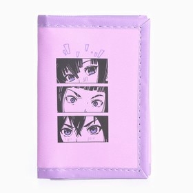 Кошелёк детский на липучке «Комиксы», сиреневый цвет