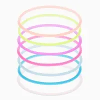 Силиконовый браслет &laquo;Светящийся&raquo;, тонкая линия, набор 10 шт. цвет МИКС, 5.5 см