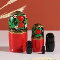 Матрёшка дерево &laquo;Анна&raquo;, хохлома, 5-кукольная, 11 см