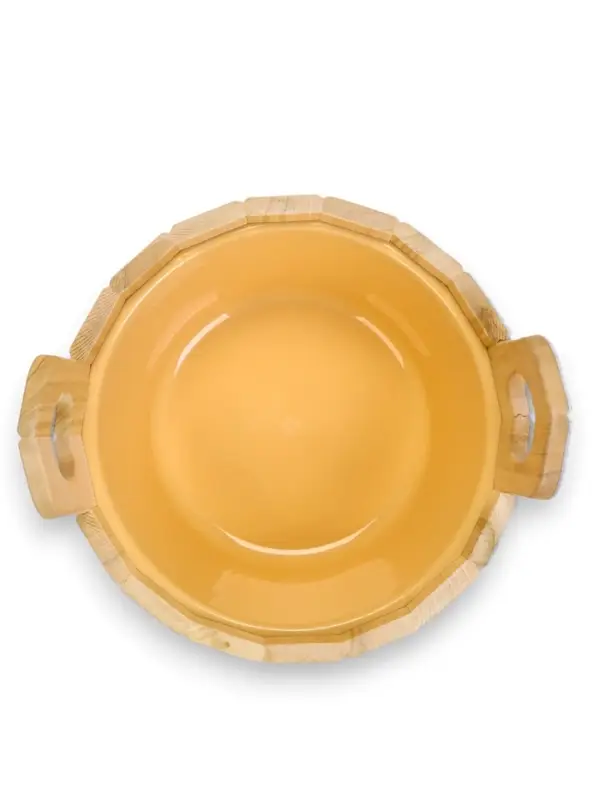 Шайка - таз для бани и сауны &laquo;Термо&raquo;, 12 л, деревянная, пластиковая вставка, &laquo;Добропаровъ&raquo;