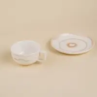 Чайная пара SL Home &laquo;Гато&raquo;, 270 мл, фарфор, белая