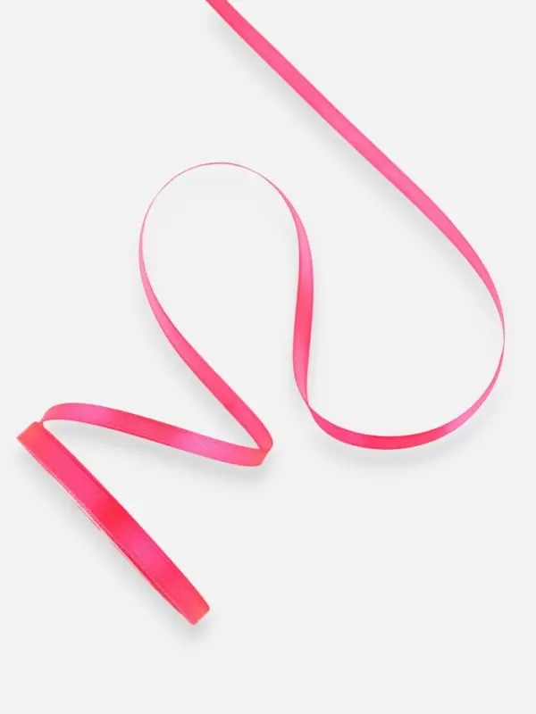 Лента атласная, 6 мм, 23±1 м, неоновая, розовая №14 Лента атласная, 6 мм, 23±1 м, неоновая, розовая №14