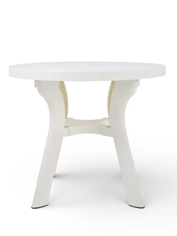 Стол садовый &laquo;Атлант&raquo;, 80&times;80&times;76.5 см, круглый, пластиковый, белый