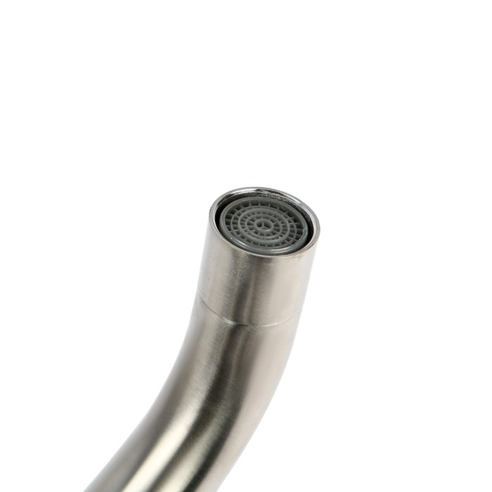 Смеситель для ванны ZEIN Z3489, изогнутый излив, душевой набор, нержавеющая сталь, сатин Смеситель для ванны ZEIN Z3489, изогнутый излив, душевой набор, нержавеющая сталь, сатин