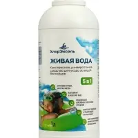 Средство для бассейнов ХлорЭксель 5 в 1 &laquo;Живая вода&raquo;, универсальное, флакон, 1 л