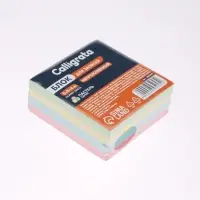 Блок бумаги для записей Calligrata, 8&times;8&times;3 см, 80 г/м&sup2;, непроклеенный, цветной, пастель, МИКС