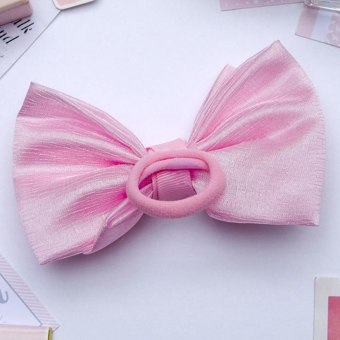 Резинка для волос  Резинка для волос "Умница" бант двойной, розовый