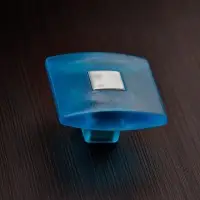 Ручка кнопка PLASTIC 003, пластиковая, синяя