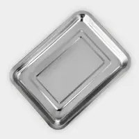 Противень, 36&times;27&times;4 см, нержавеющая сталь, хромированный