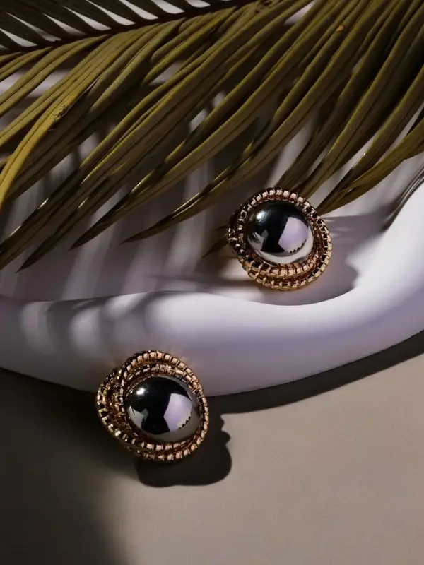 Серьги металл &laquo;Тренд&raquo;, шар, цвет золото с серебром