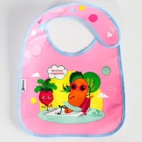 Нагрудник для кормления &laquo;Веселые подружки&raquo; непромокаемый на липучке, с карманом