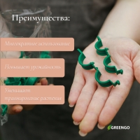 Клипса садовая, d = 20 мм, набор 100 шт., зелёный, Greengo