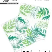 Салфетки бумажные однослойные «Узоры природы», 24х24 см, 50 шт Салфетки бумажные однослойные «Узоры природы», 24х24 см, 50 шт