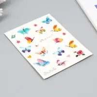 Переводные тату на тело цветные «Бабочки. Суккуленты», 24×14.5 см, МИКС